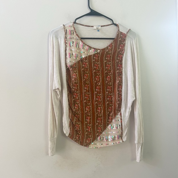 Anthropologie tiny sequin top XS - Picture 1 of 4